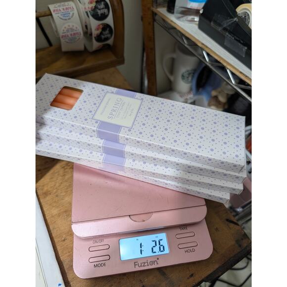 Lot of 4 Williams Sonoma Spring Easter 24 Tiny Taper Candles Orange Green 10" - Picture 11 of 11